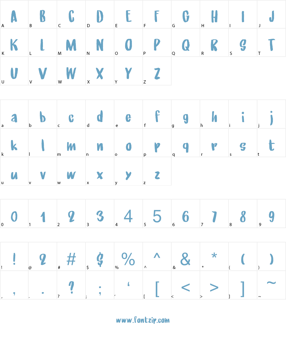 Under My Umbrella DEMO Font Character
